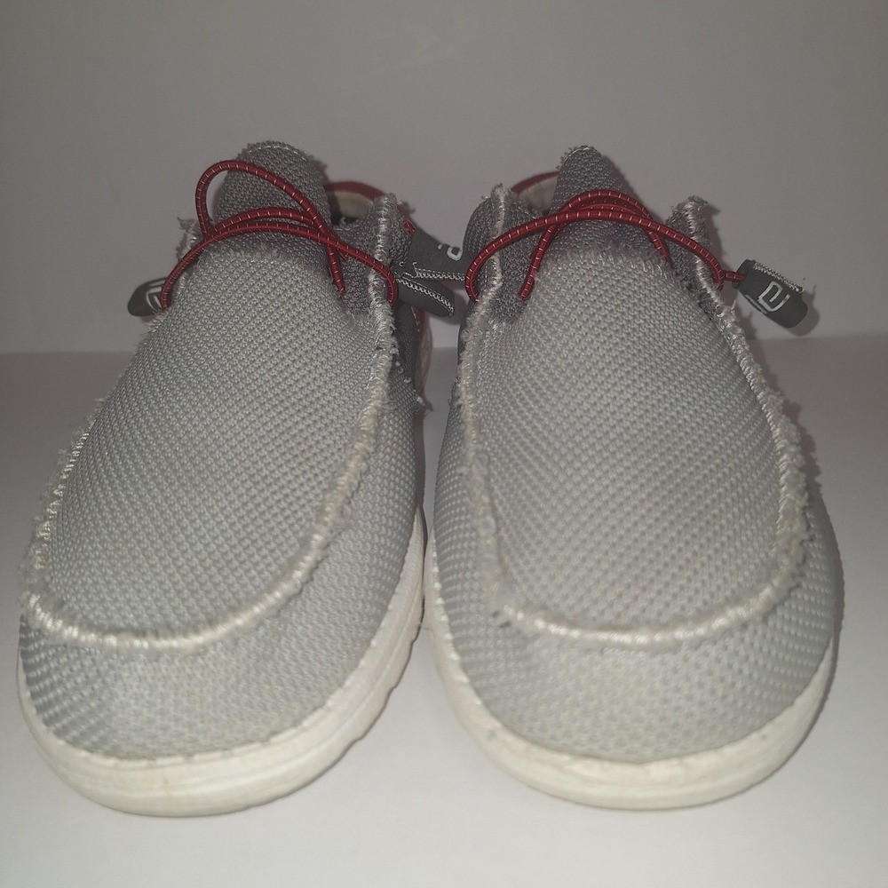 Hey Dude Wally Sox Funk Dark Grey Red Mens Size 9 Slip On Loafers 110353113